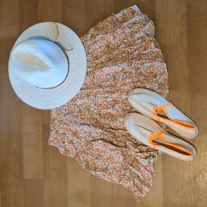 Cynthia Rowley Tiered Floral Skirt S